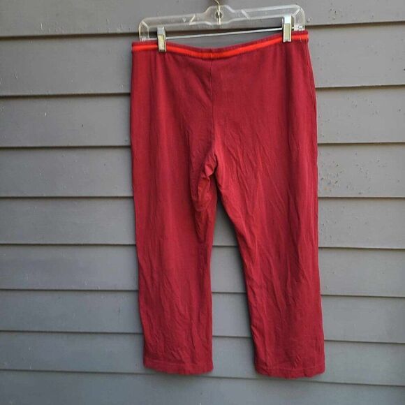 Nike Red Cotton Blend Cropped Work Out Pants size Large - Picture 5 of 8
